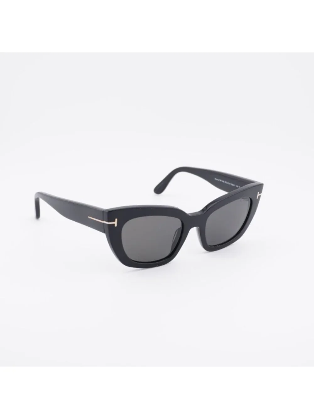 Tom Ford Athena FT1190 01A Sunglasses Black Cat Eye Frame, Smoke Lenses